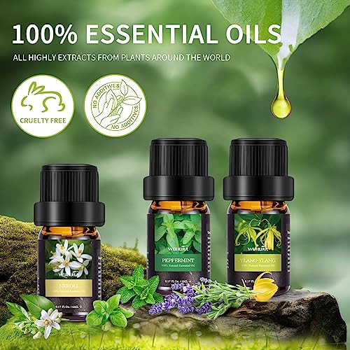 Wuhura Essential Oils Set, Natural Essential Oils 36 x 5ML, Aromatherapy Essential Oils for Diffuser, Humidifier, Massage, Skin Care, Candle Soap Making