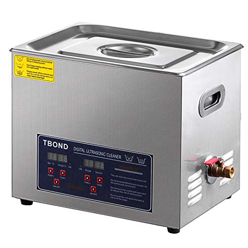 SHZOND Ultrasonic Cleaner 1.59Gal / 6L Stainless Steel Heated Ultrasonic Cleaner 180W Ultrasonic Power Ultrasonic…