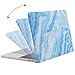MOSISO Compatible with MacBook Pro 13 inch Case 2019 2018 2017 2016 Release A2159 A1989 A1706 A1708, Plastic Pattern Hard Shell Case & Keyboard Cover Skin & Screen Protector, White Blue Marble