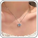 Erimberate Bohemian Crystal Butterfly Choker Necklace Silver Sapphire Butterfly Pendant Necklace Blue Cz Butterfly Collar Necklace Rhinestone Hollow Butterfly Necklace Jewelry for Women Gifts