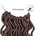 3 Packs Faux Locs Crochet Hair 20 Inch Wavy Curly Goddess Locs Crochet Hair Braiding Hair with Curly Ends Pre Looped Goddess Faux Locs crochet hair for Black Women Soft Locs Hair Extension(27#)
