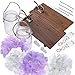 Anpro Rustic Wall Sconces,Mason Jar Lights, Rustic Home Decor with Wrought Iron Hooks, Silk Hydrangea and LED Strip Lights Design for Home Decoration(Set of 2)