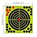 Shooting Targets 8 Inch 50 Pack Splatter Targets Self Adhesive Paper Reactive Target Stickers for Gun Rifle Pistol Bb Gun AirSoft Pellet Gun Air Rifle