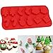 3 Pack Silicone Christmas Candy Molds, DanziX Christmas Chocolate Molds for Holiday Party Cake Decoration - Red,Green