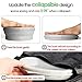 ME.FAN Silicone Collapsible Bowls - Silicone Folding Travel Bowl with Lids - Expandable Food Storage Containers Set - Portable, [27oz]