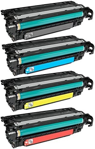 HQ Supplies Remanufactured Replacement for HP 650A Toner Set, HP CE270A, CE271A, CE272A, CE273A for HP Color LaserJet Enterprise CP5525, CP5525dn, CP5525n, CP5525xh, M750dn, M750n, M750xh Printers
