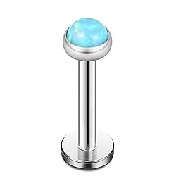 Ruifan Blue Opal Jeweled Internally Threaded