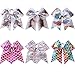 CN Girls Large Cheerleading Hair Bows Ponytail Holder Elastic Hair Ties Pony Tail Holder Elastic Head Loop For Cheerleading Girls Pack of 6