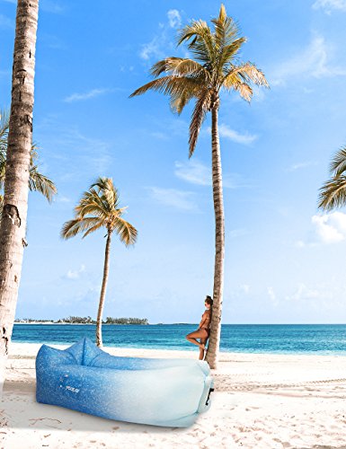 yeacar Inflatable Lounger Air Sofa, Portable Waterproof Indoor or Outdoor Inflatable Couch for Camping Park Hiking Travelling Picnics Pool Music Festivals and Beach Party - Thumbnail 2