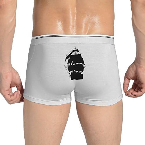 Pirate Ship Wall Art Sticker Men's ComfortableFashion\r\n Panty Underpants Thong Briefs Knickers SizeL White