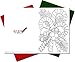 Art Eclect Christmas Coloring Cards for Adults, 12 Cards with 12 Unique Designs, 6 Red and 6 Green Envelopes Included (Christmas B1)