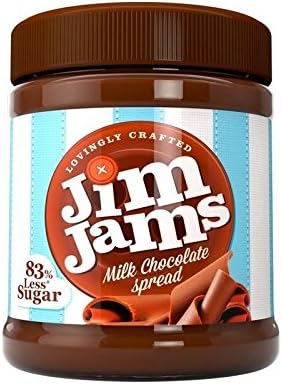 JimJams 83% Less Sugar Milk Chocolate Spread 350g - Pack of 6