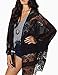 Women's Floral Crochet Lace Kimono Cardigan Fringe Beach Cover up Blouses Top