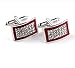 Hosaire Cufflinks Men's Rectangle Cuff Link Delicate Cuff-link with Shine Rhinestones for Wedding Business Red