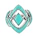 Turquoise Ring in Sterling Silver 925 & Genuine Turquoise (Choose Color) (Turquoise, 9)