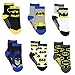 Batman Boy's 6 pack Socks with Grippers (4T-5T, Black/Multi)