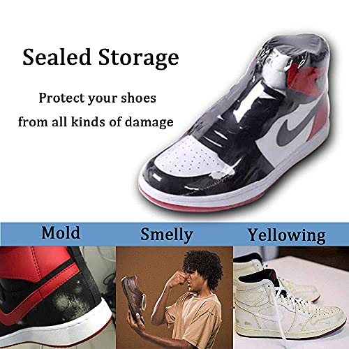 100 Pcs Shoe Shrink Wrap Bags, 16x11 inches Sneaker Shrink Wraps Fits