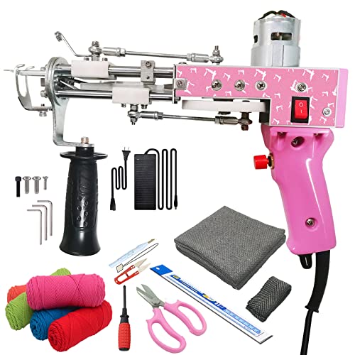 Tufting Gun,Cut Pile tufting Gun 2 in 1 Cut and Loop Rug Gun with