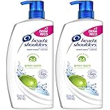 Head and Shoulders Green Apple 2-in-1 Anti-Dandruff Shampoo + Conditioner, 32.1 fl oz (Pack of 2)