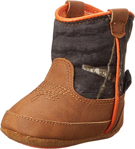 M&F Western Baby Boy's Baby Bucker Gunner (Infant/Toddler) Mossy Oak/Orange Boot 3 Infant M