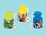 Amscan Avengers Birthday Party Mini Bubble Maker Favor, 0.6 oz, Yellow/Green/Blue