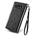 Joopapa Galaxy Note 8 Case, Note 8 Pu Leather Magnetic Wallet Flip Cover Case with ID&Credit Card Holder Slot Built-in 9 Card Slots & Wrist Strap for Samsung Galaxy Note 8 (Black)