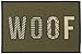 PEX6Y Pet Rageous Designed Tapestry Placemat for Pet Feeding Station, 13-Inch by 19-Inch, WOOF, Olive/Black