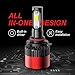 AUXITO Automobile HIR2 9012 LED Headlight Bulbs 72W 8000Lms Per Pair All-in-One Conversion Kit US COB LED Chips Super Bright, 6500K Cool White