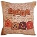 Andreannie Personalized Happy Fall Vintage Letters Printed New Happy Thanksgiving Decorative Cotton Linen Throw Pillow Case Cushion Cover Square 18 X 18 Inches