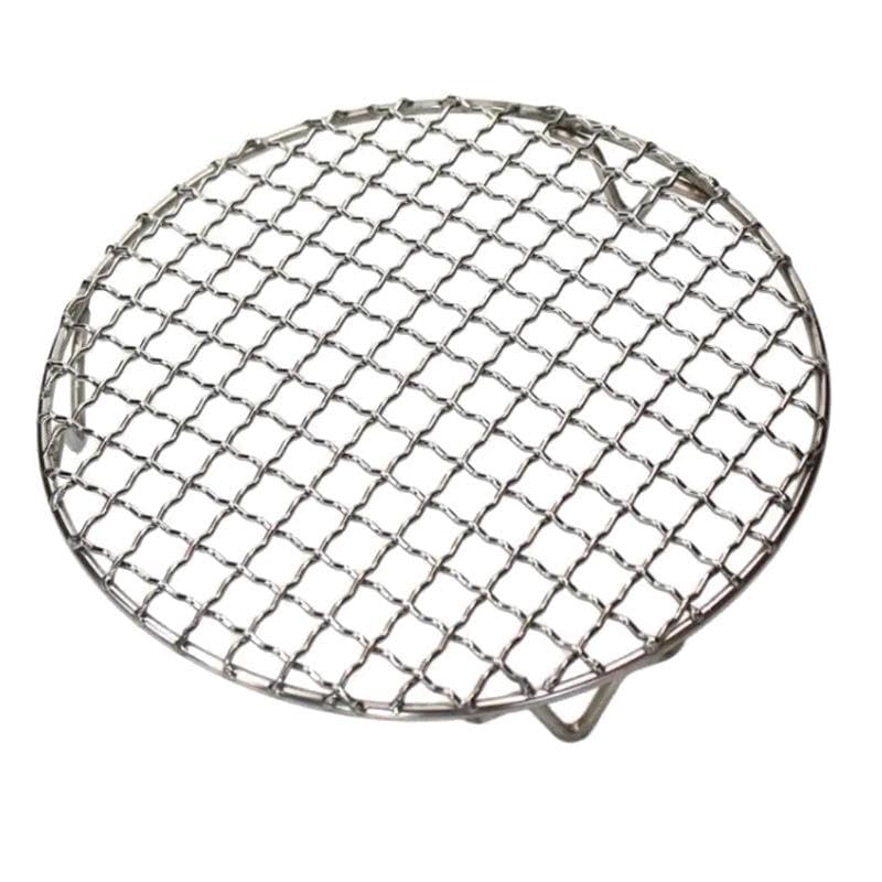 Bbq Grill Rack,25cm/35cm/45cm/55cm Stainless Steel Round Barbeque Grill Rack With Legs,Multi-Purpose Barbecue Rack Tray, Mesh Wire Net Barbecue Grill Rack,For Camping Picnic