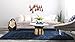 Unique Loom Solo Solid Shag Collection Modern Plush Navy Blue Rectangle (3' x 5')