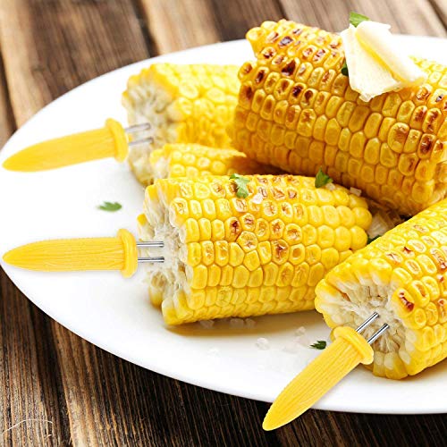 24 Schaschlikspieße Edelstahl Maiskolben Spieße Gelb 1cm X 6cm Für