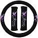 U.A.A. INC. UAA 22pc Mystical Butterfly Magical Design Universal Seat Cover Steering Combo Set