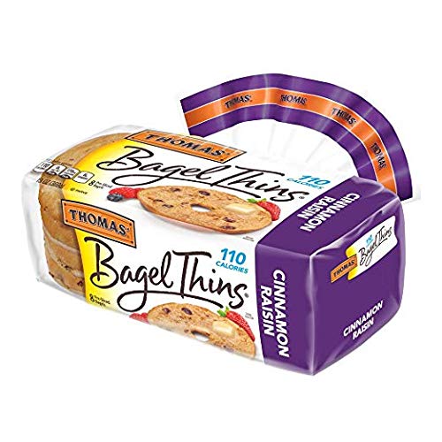 Thomas', Cinnamon Raisin Bagel Thins, 8 ct, 13 oz - 2 Packs