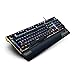 Dollermy Mechanical Gaming Keyboard with104 Keys, Blue Switches Rainbow LED Illuminated Backlit Anti-ghosting Keys,Detachable Palm and Wrist Rest Holder