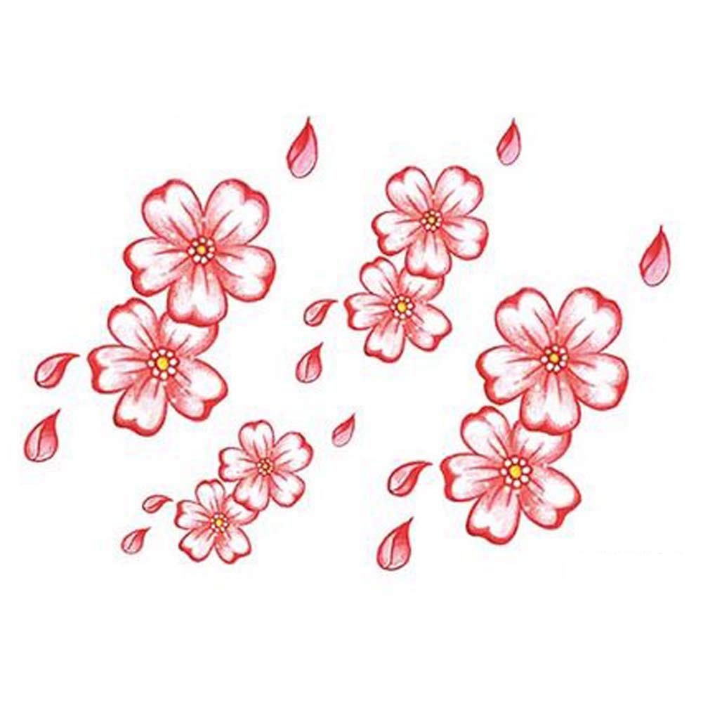 Amazoncom 3 Sheets Colorful Cherry Blossom Temporary