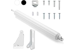 MaxxGeek Screen and Storm Door Closer Kit, Closer for Heavy Storm Doors | Screen and Storm Door Push Button Latch Set | Storm Door Protector Chain and Spring (White-Only Closer), MGPneumatic001