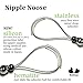 BoDivas Nipple Jewelry Noose Rings Double Chain Gold Hematite Adjuster Non Piercing Nipplerings Nipplechain