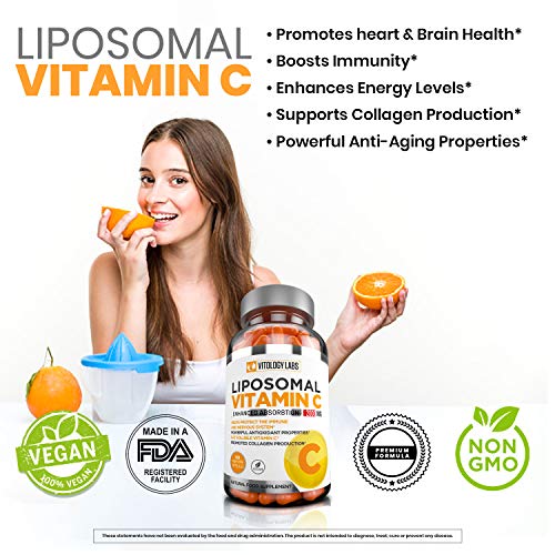 Premium Liposomal Vitamin C 2000mg 180 Capsules Ultra Potent High