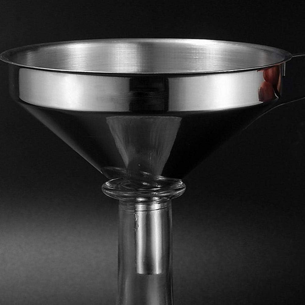 OZLXKNC Stainless Steel Funnels Small Mouth Detachable Filter Wide