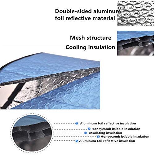 MCBUTY Windshield Sun Shade for Car Pink Thicken 5-Layer UV Reflector Auto Front Window Sunshade Visor Shield Cover and Keep Your Vehicle Cool(55" × 27.5")