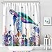 MACOFE Sea Turtle Shower Curtain Set with Hooks,Nautical Ocean Shower Curtains for Bathroom,Washable Fabric Color Bathroom Curtainr Multiple Size