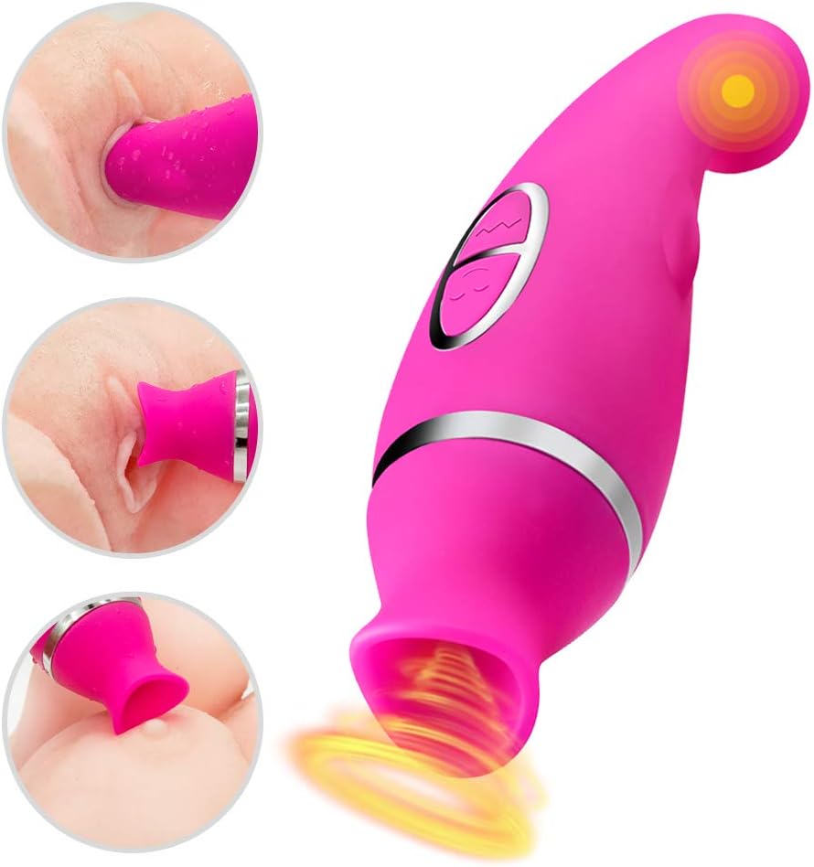 12 Suction Patterns Clitorial Sucking Toys for Women with Tongue Vibrantor Bullet for Women Six Toy for Woman Suck Cordless Massger Toys for Female, USB Rechargeable