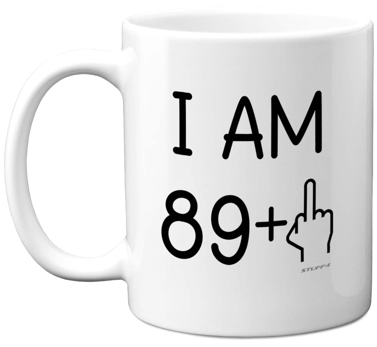 90th Birthday Gifts for Women Men, Rude Novelty Mug Middle Finger, Gag Joke Gifts, Perfect Funny Mugs for Birthday Present, 11oz Premium Ceramic Coffee Mug