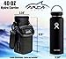 Arca Gear 40 oz Hydro Carrier - Insulated Water Bottle Sling w/Carry Handle, Shoulder Strap, Wallet and Two Pouches - The Perfect Flask Accessory - Black
