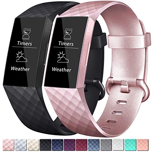 AK Bands Compatible with Fitbit Charge 3 Bands (2 Pack), Sports Replacement Wristbands for Fitbit Charge 3/Fitbit Charge 3 Special Edition Women Men, Small Large - Thumbnail 7