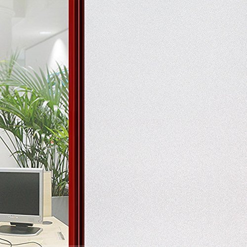 Coavas glass window film no glue static cling frosted p…