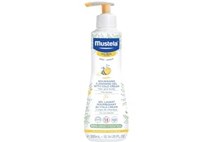 Mustela Baby Nourishing Cleansing Gel – Hair & Body Wash for Dry Skin - with Natural Avocado, Cold Cream & Beeswax - 10.14 fl. oz.
