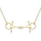 MANZHEN Snaffle Bit Necklace for Horse Lover Equestrian Jewelry
