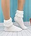 YJLSO Women Lace Ruffle Frilly Cotton Socks Princess Socks Ankle Socks,2 pairs,3 pairs,1 pairs (B-White-2 Pairs)